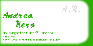 andrea mero business card